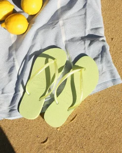 Slim Metallic Thongs