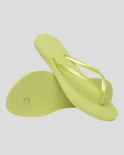 Slim Metallic Thongs