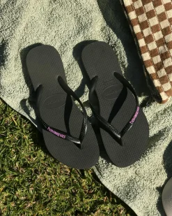 Slim Rubber Logo Thongs