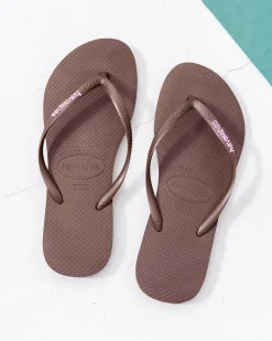 Slim Rubber Logo Thongs