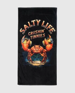 Smashed Crab Beach Towel