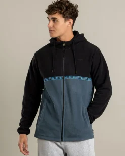 Split Peak Zip Thru Hooded Fleece