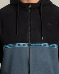 Split Peak Zip Thru Hooded Fleece