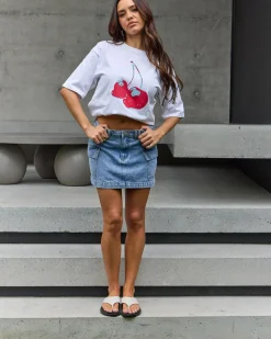 Stella Denim Cargo Skirt