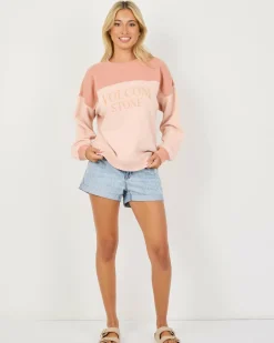 Stone Blocked Crewneck Sweatshirt