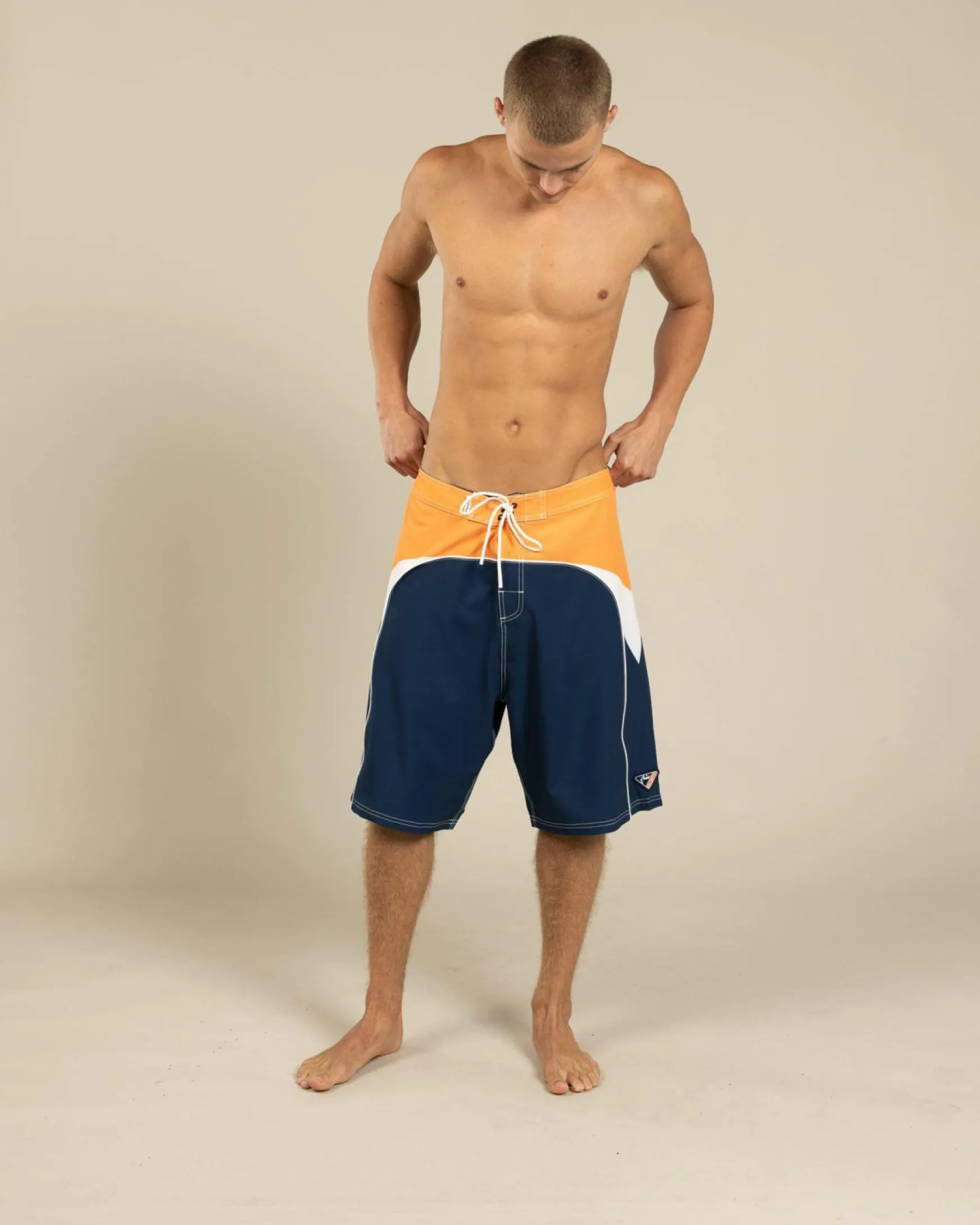 Straight Pipe Fixed Waist Board Shorts