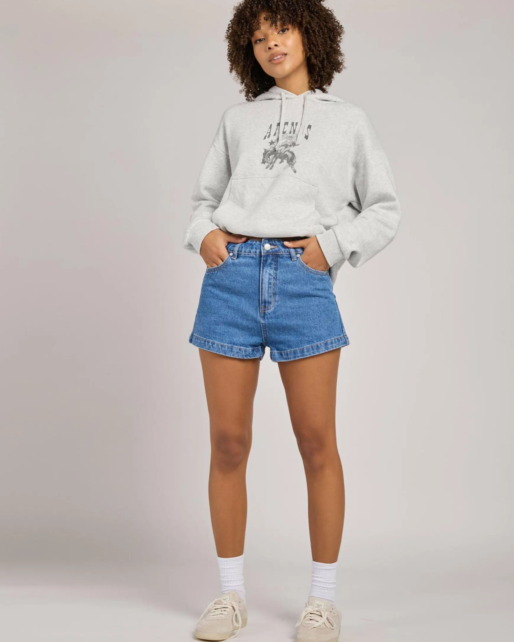 Studio High Waist Denim Shorts