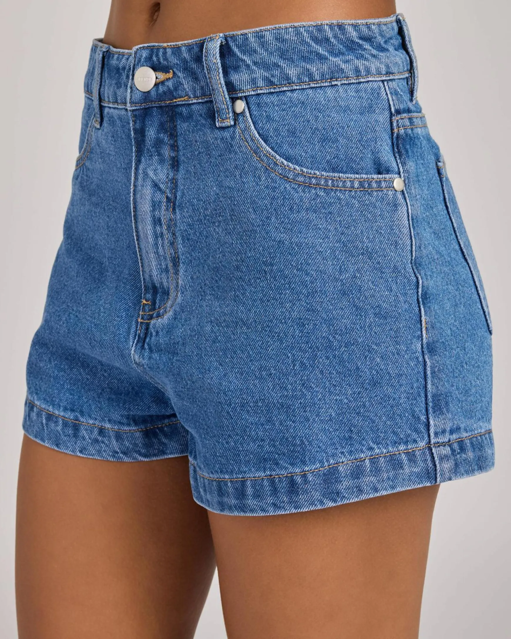 Studio High Waist Denim Shorts