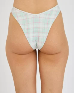 Summer Plaid V Medium French Bikini Bottom