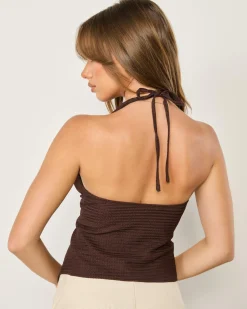 Tamara Split Front Halter Top