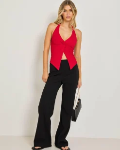 Tamara Split Front Halter Top