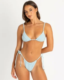 Terry Rib Ayla Triangle Bikini Top