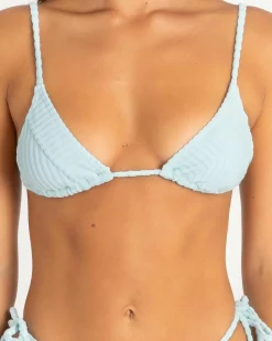 Terry Rib Ayla Triangle Bikini Top