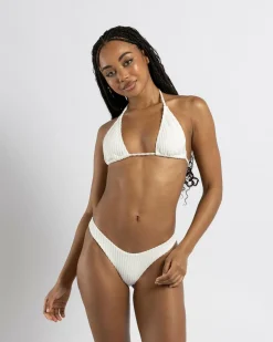 Terry Rib Remi Triangle Bikini Top