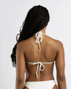 Terry Rib Remi Triangle Bikini Top