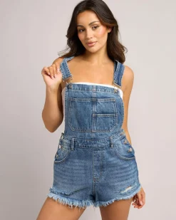 Texas Denim Short Overalls