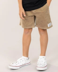 Toddlers' Cord Elastic Waist Shorts