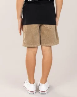 Toddlers' Cord Elastic Waist Shorts