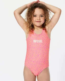 Toddler's Floral Reversible One Piece Swimsuit