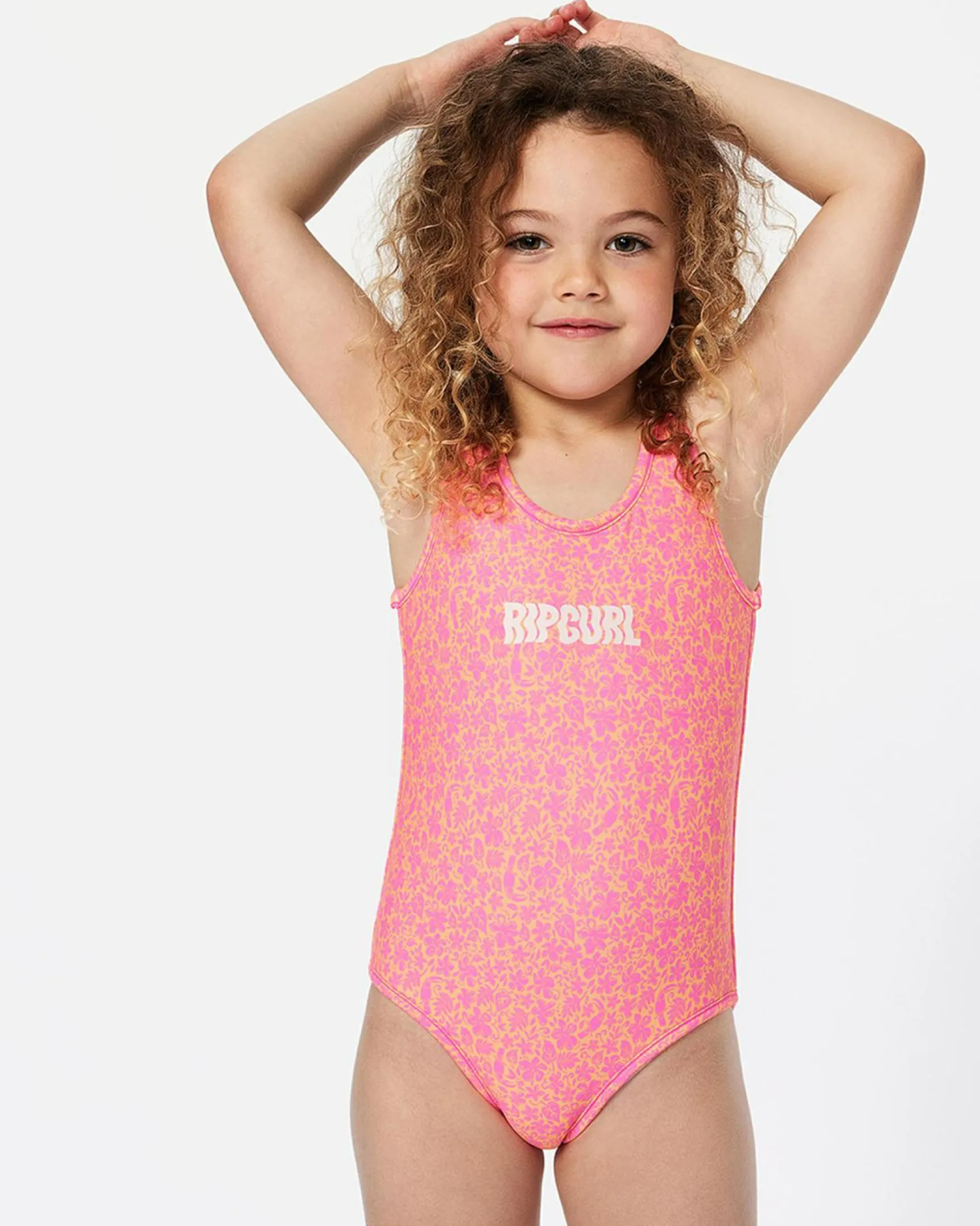 Toddler's Floral Reversible One Piece Swimsuit