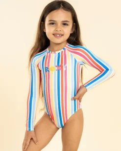 Toddlers' Holy Stripe Long Sleeve Surfsuit
