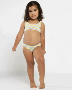 Toddlers' Mirage Stripe Bralette Bikini Set