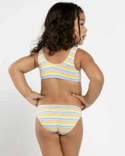Toddlers' Mirage Stripe Bralette Bikini Set