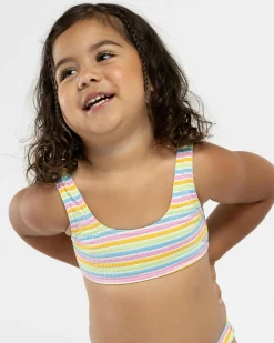 Toddlers' Mirage Stripe Bralette Bikini Set