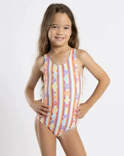 Toddlers' Rainbow Bay Stripe One Piece Swimsuit