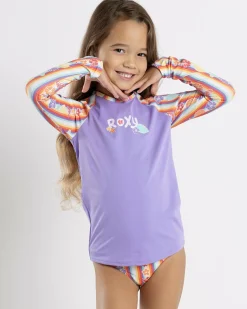 Toddlers' Rainbow Bay Stripe Long Sleeve Rash Vest Set