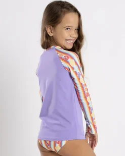 Toddlers' Rainbow Bay Stripe Long Sleeve Rash Vest Set