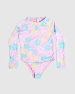 Toddlers' Tropical Square Long Sleeve Surfsuit