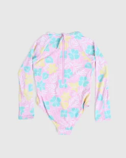 Toddlers' Tropical Square Long Sleeve Surfsuit
