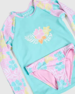 Toddlers' Tropical Square Long Sleeve Rash Vest Set