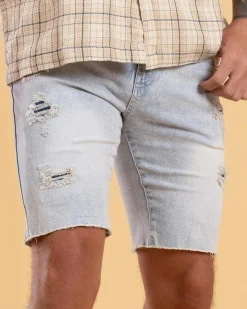 Torn Denim Walk Shorts