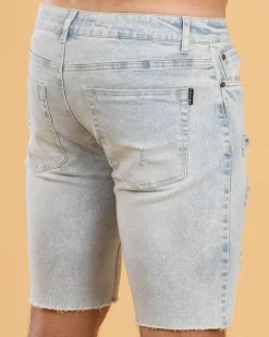 Torn Denim Walk Shorts
