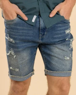 Torn Denim Walk Shorts