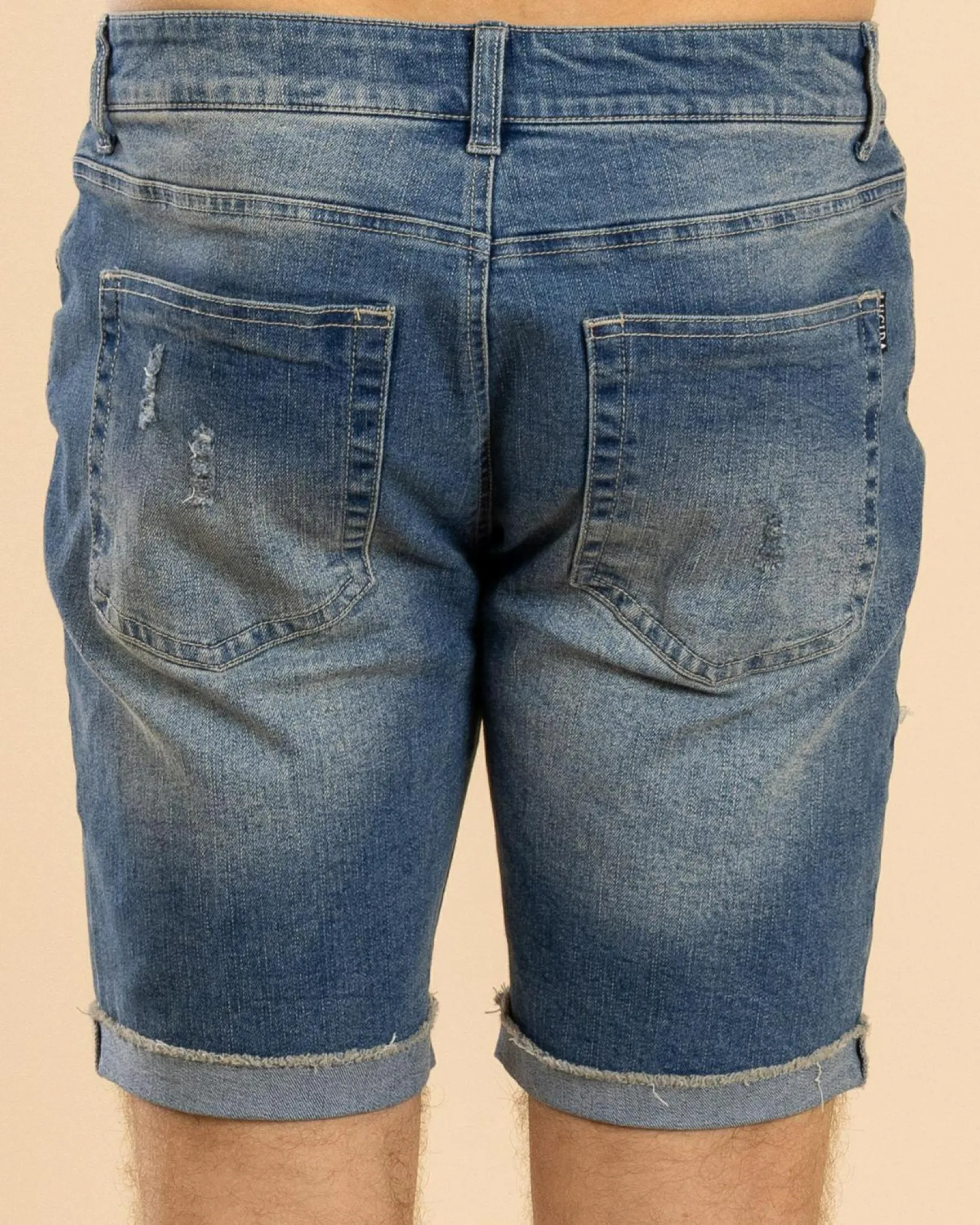 Torn Denim Walk Shorts