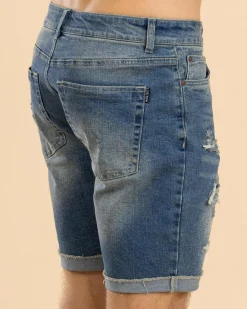 Torn Denim Walk Shorts