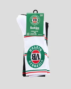 VB Stripe Logo Sneaker Sock 2 Pack