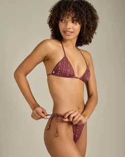 Vintage Floral Tie Side Hi Cut Bikini Bottom