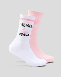 Vodka Cruiser Lush Guava Sneaker Sock 2 Pack