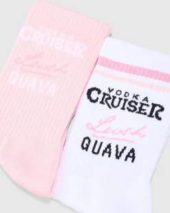 Vodka Cruiser Lush Guava Sneaker Sock 2 Pack