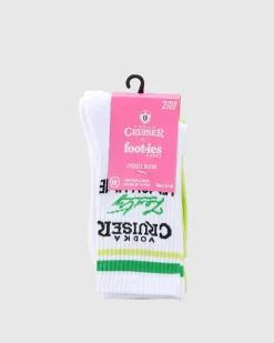 Vodka Cruiser Zesty Lemon Lime Sneaker Sock 2 Pack