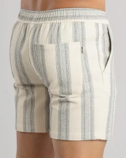 Waffle Elastic Waist Shorts