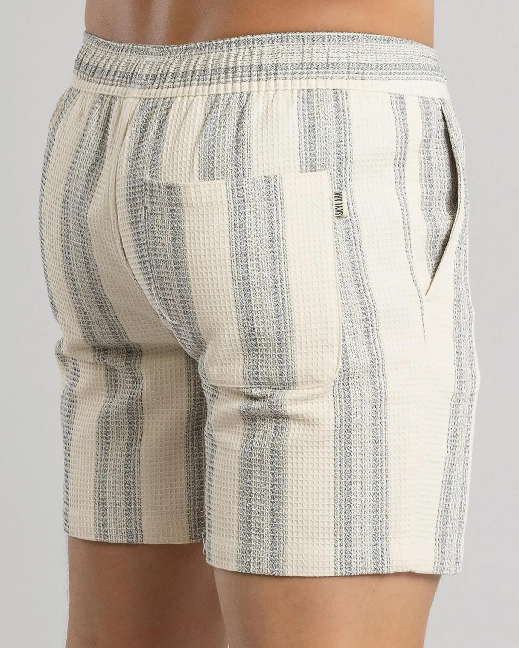 Waffle Elastic Waist Shorts