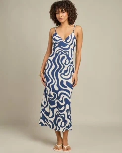 Waverly Bias Cut Midi Dress