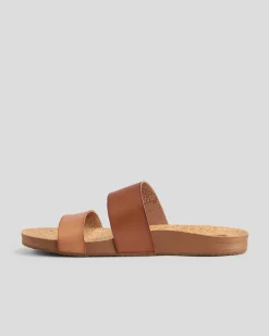 Womens Cushion Vista Cork Slide Sandals