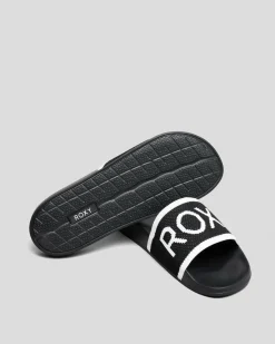 Womens Roxy Slippy Knit Slide Sandals