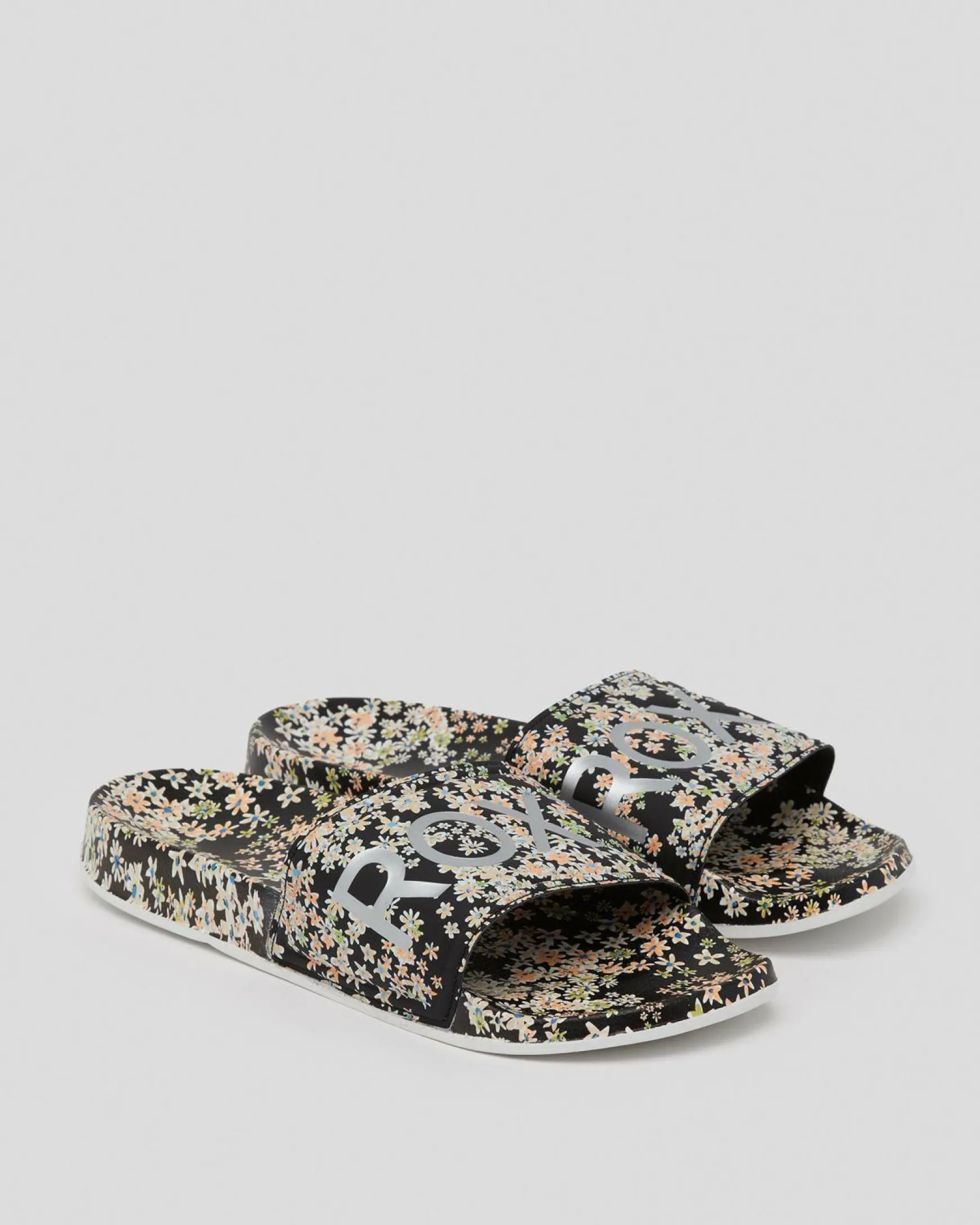 Womens Roxy Slippy Printed Slide Sandals